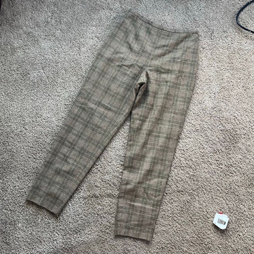 VTG Worth Wool Cashmere Plaid Trousers High Rise Tapered 10